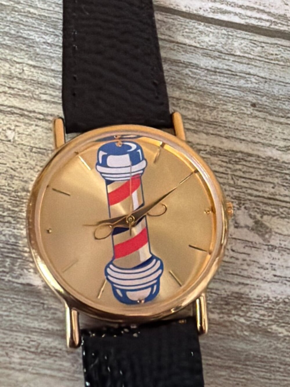 Stylex Quartz Watch Shear Elegance Barber Pole Hong Kong 8.25" Vintage NEW